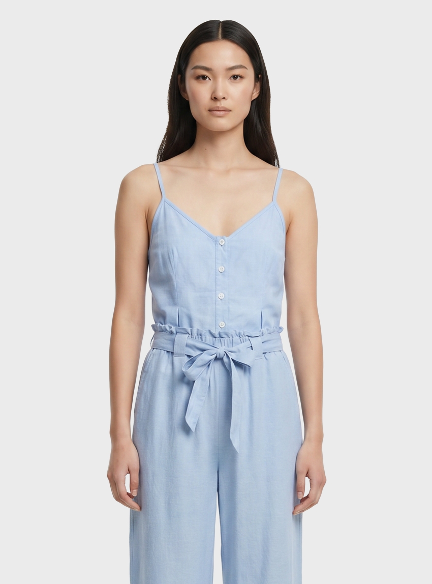 Vero Moda Norma Chambray Strap Top - Light Blue
