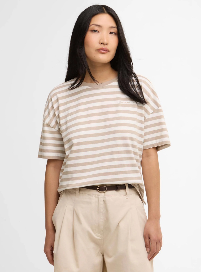 Barbour Adria Striped T-Shirt - Sand