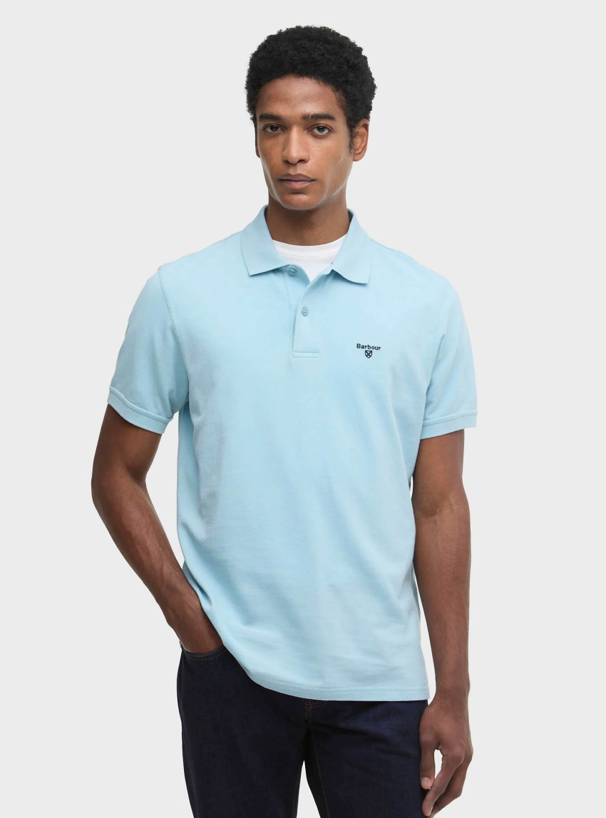 Barbour Lightweight Sports Short-Sleeved Polo Shirt - Blue