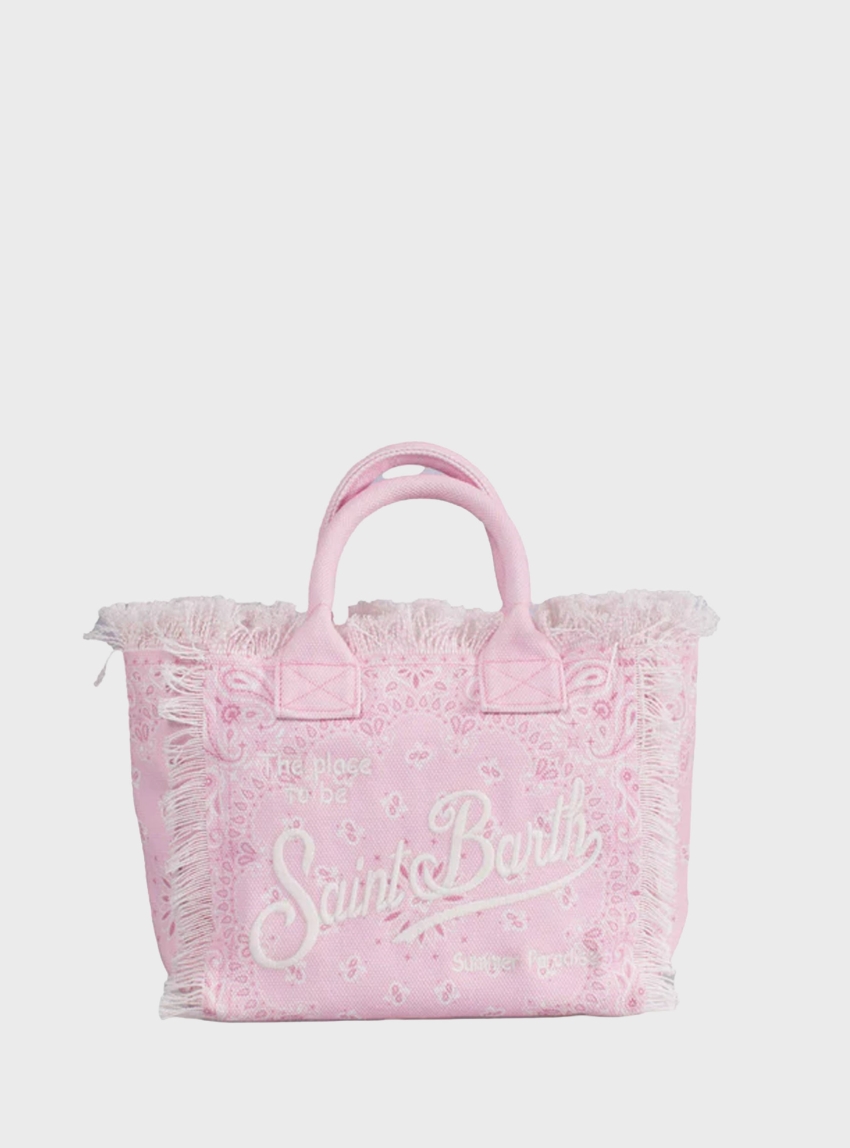 MC2 Saint Barth Colette multicolor bandanna print canvas handbag - Pink