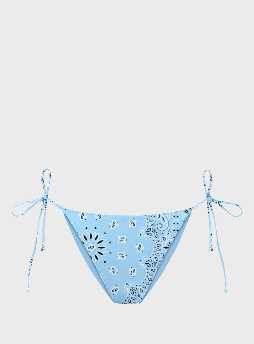 MC2 Saint Barth Virgo classic bikini bottoms with bandana print - Light Blue