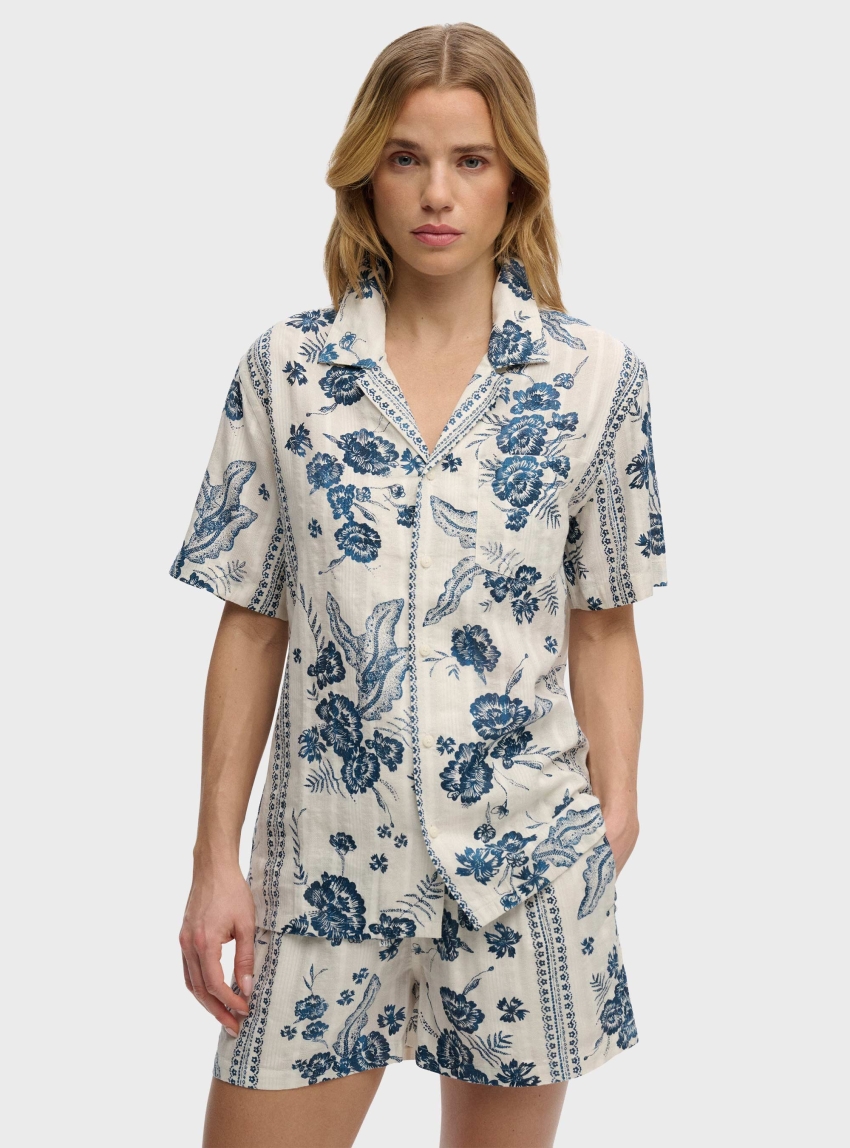 Superdry Beach Printed Short Sleeve Shirt - Floral