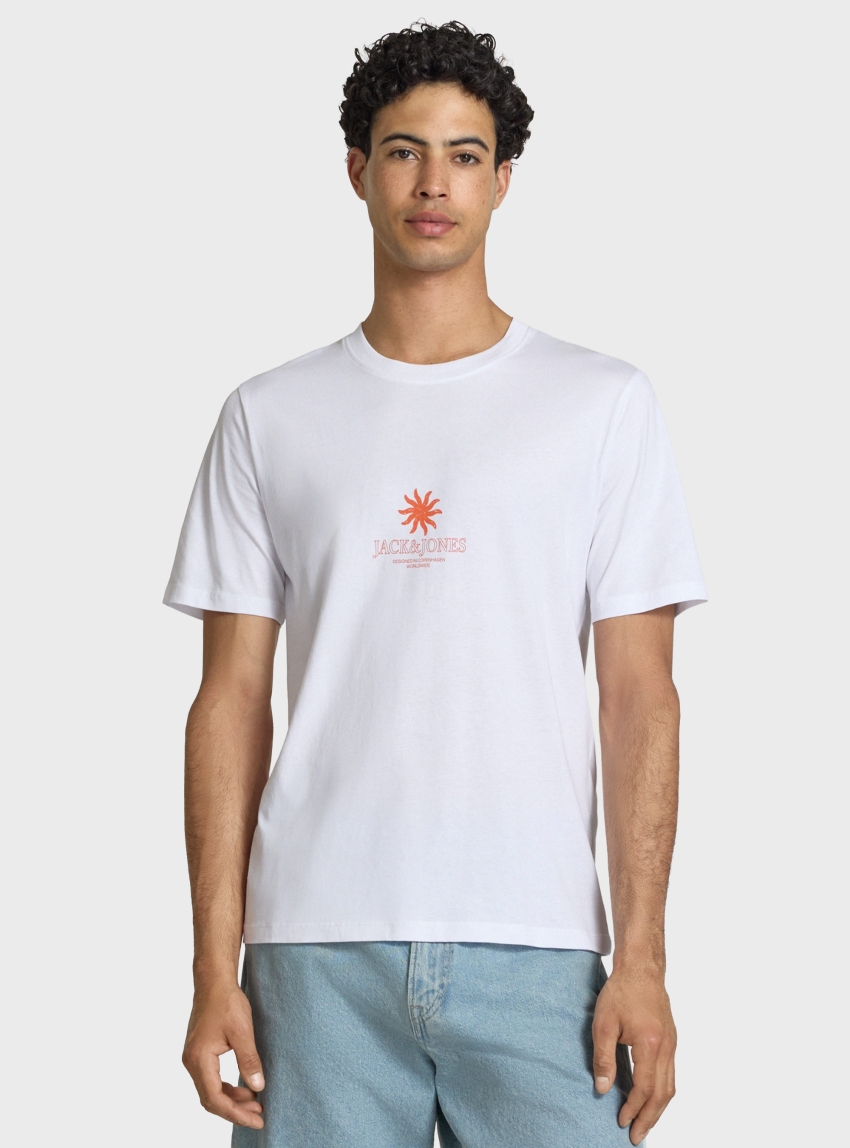 Jack & Jones Hyeres Crew Neck Tee - White