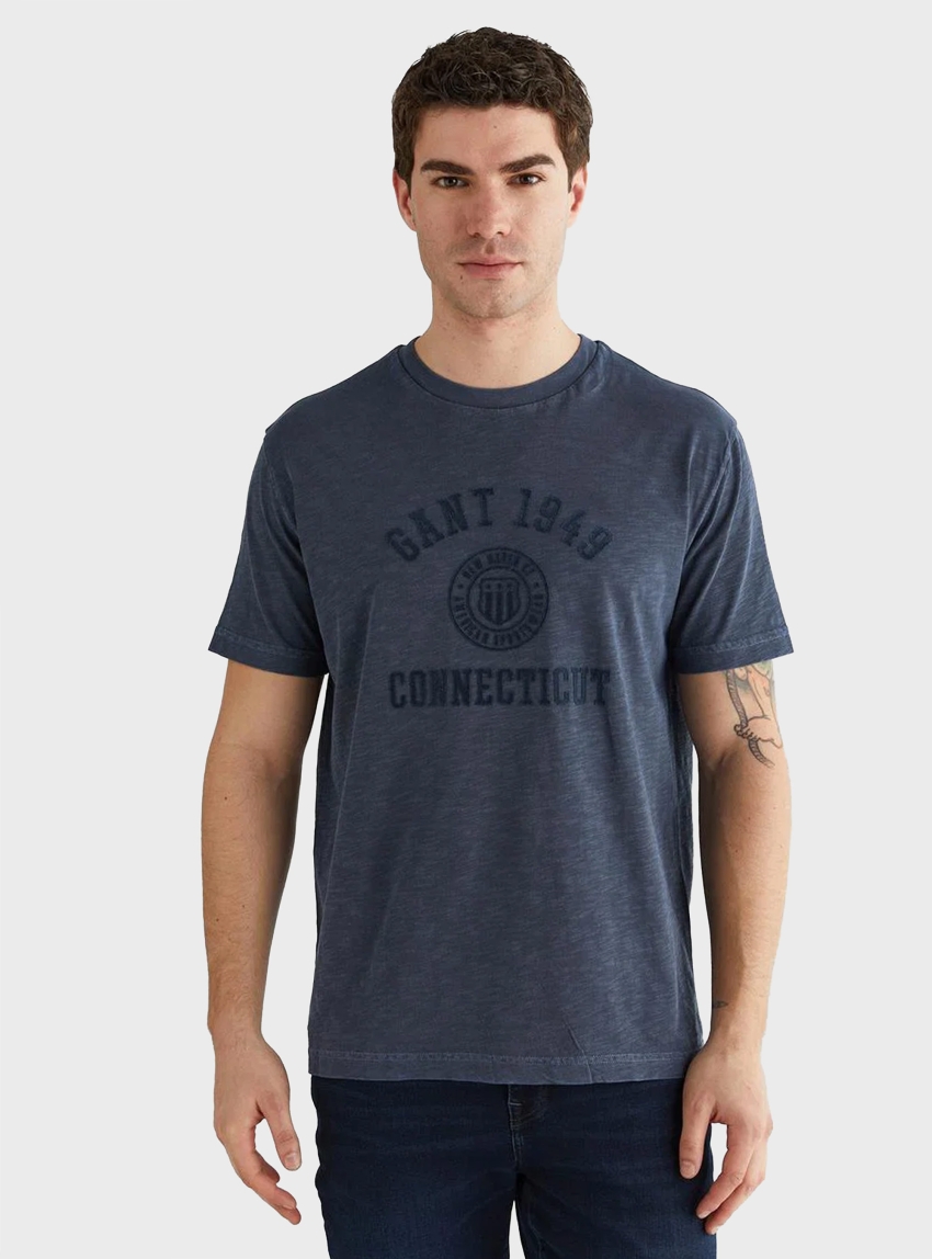 Gant Printed Short-Sleeve T-Shirt - Blue