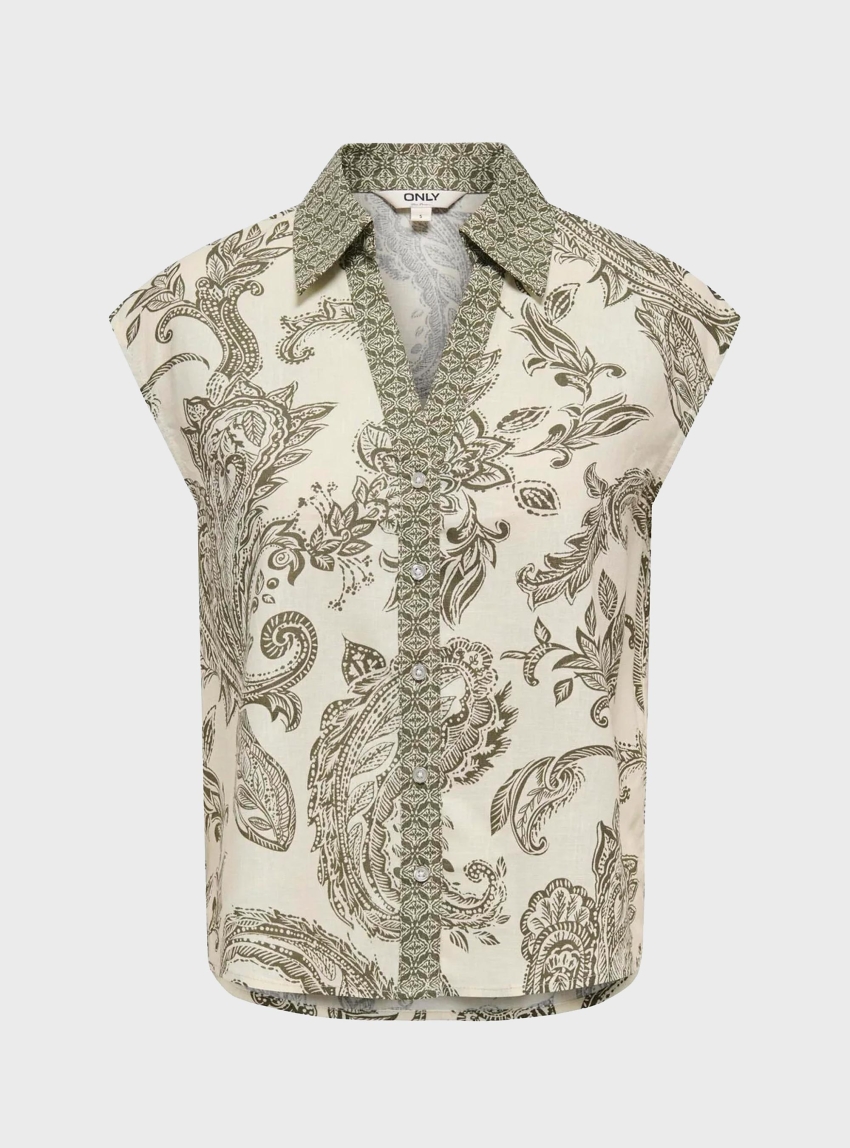 Only Misa Leya Paisley Shirt - Green