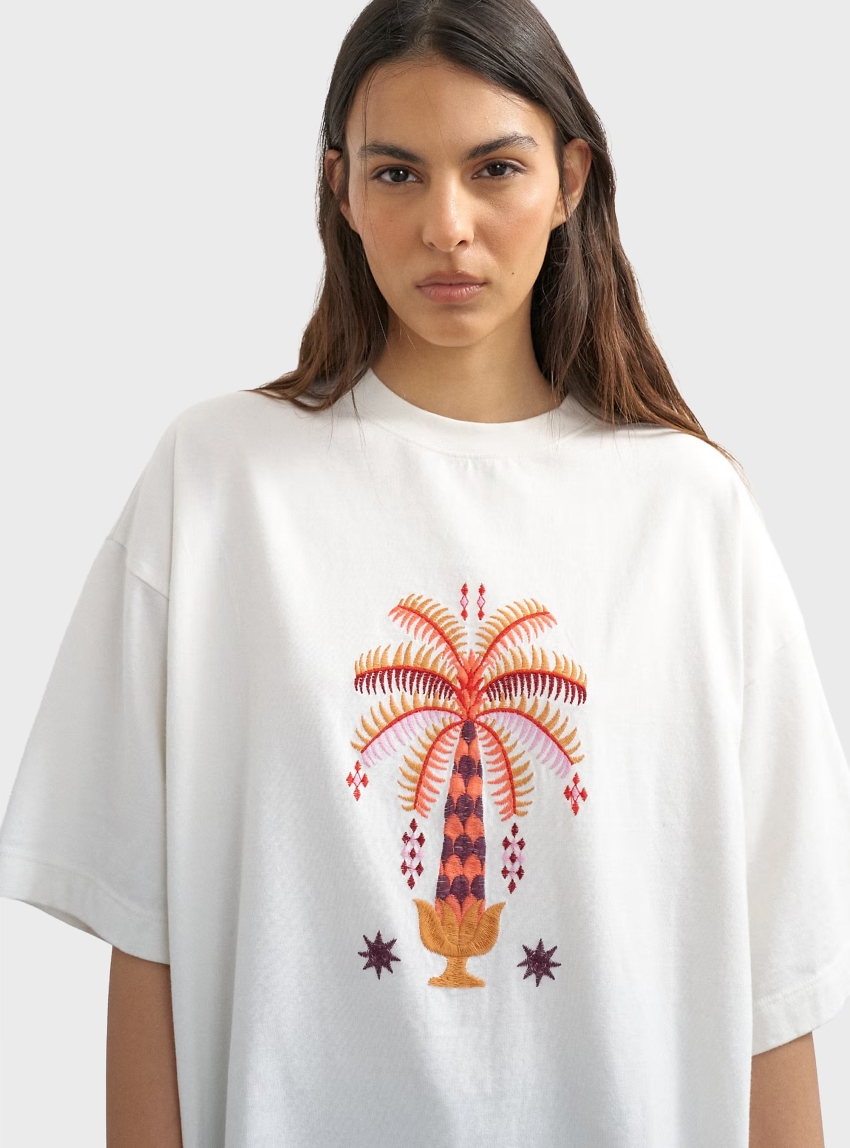 Topshop Emily Paradiso Oversized T-Shirt - White