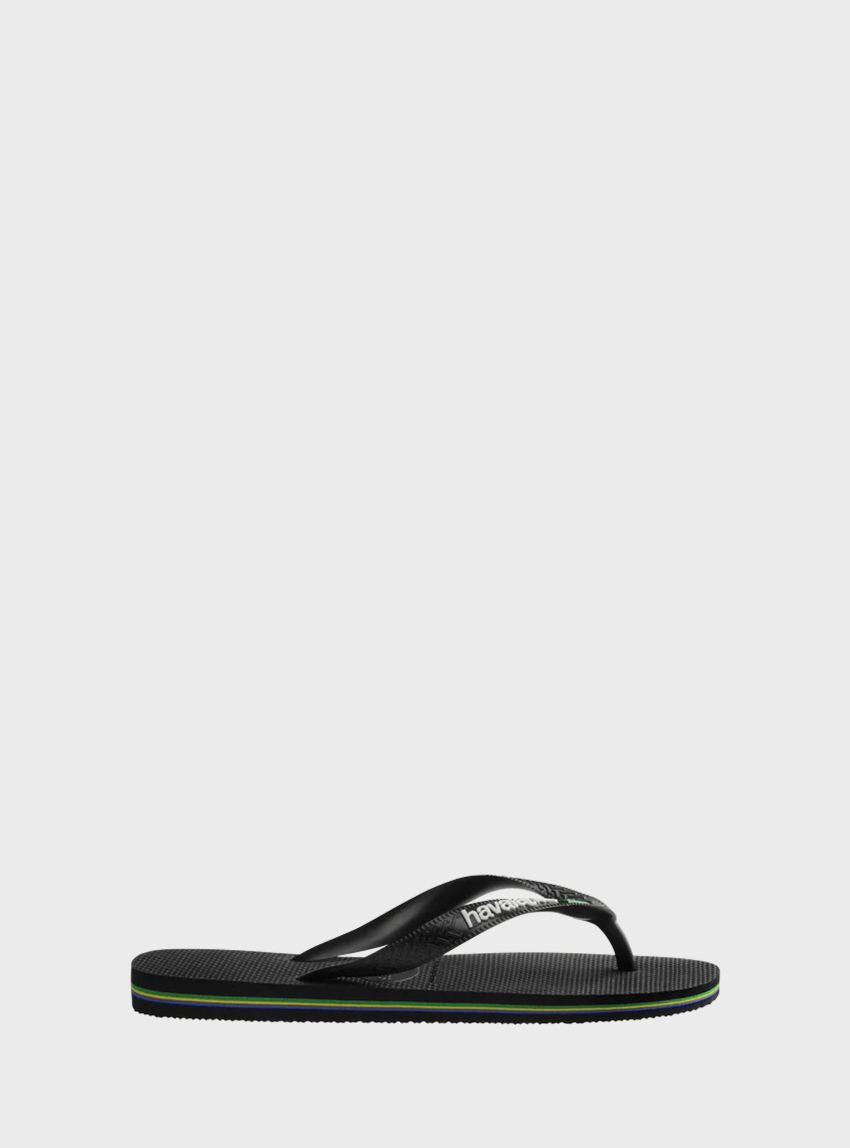 Havaianas Brazil Logo Flip Flops - Black
