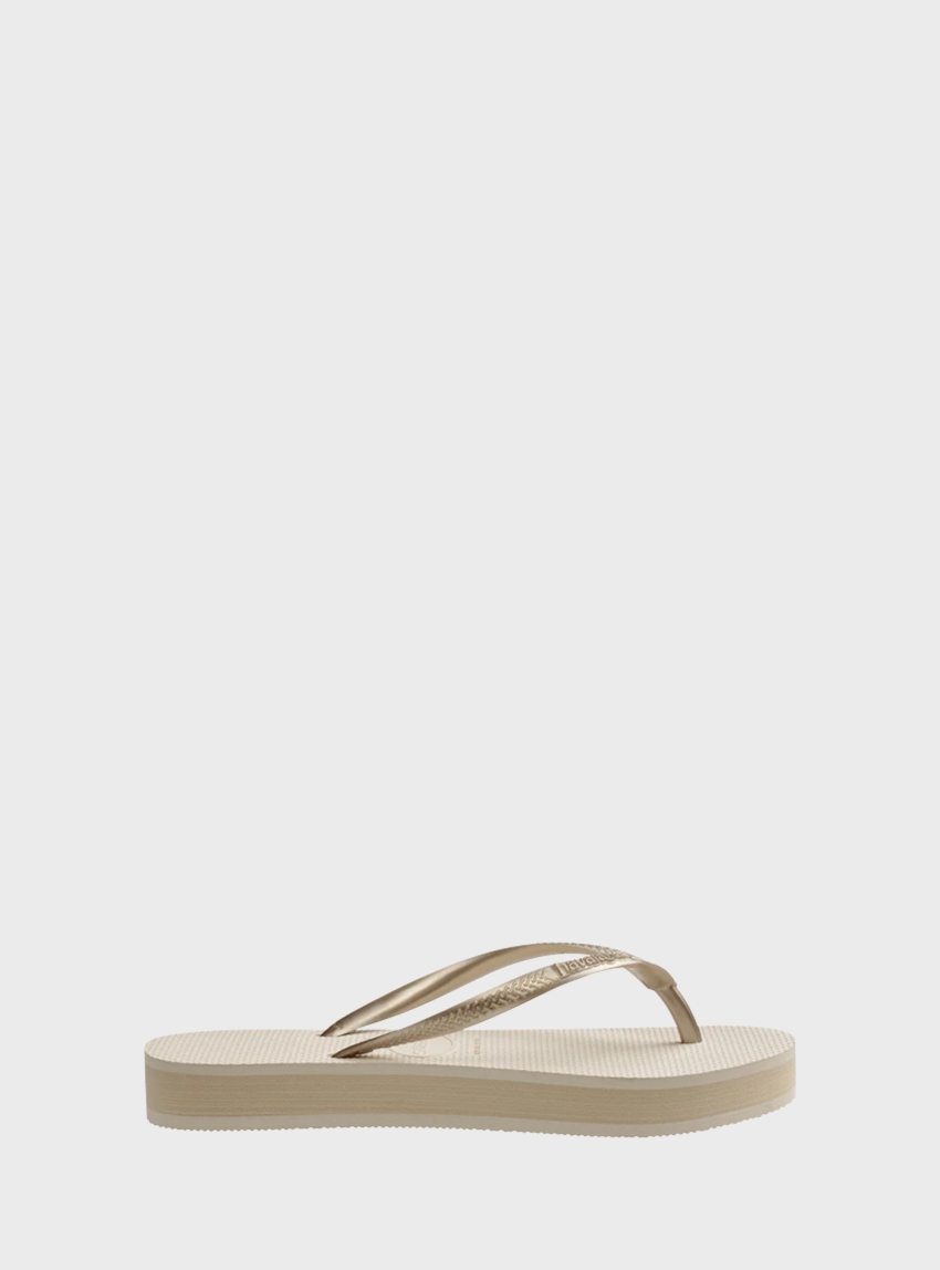 Havaianas  Slim Flatform Flip Flops - Beige