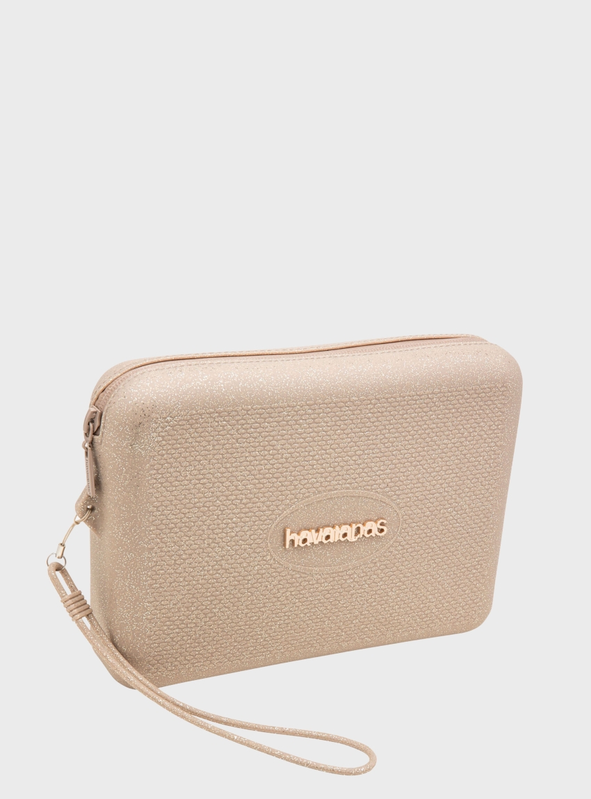Havaianas Glitter Beach Toiletry Bag - Gold