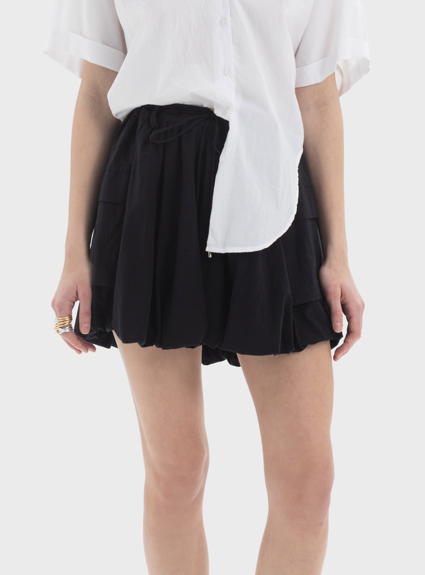 Black & Black  Skirt - Black & White