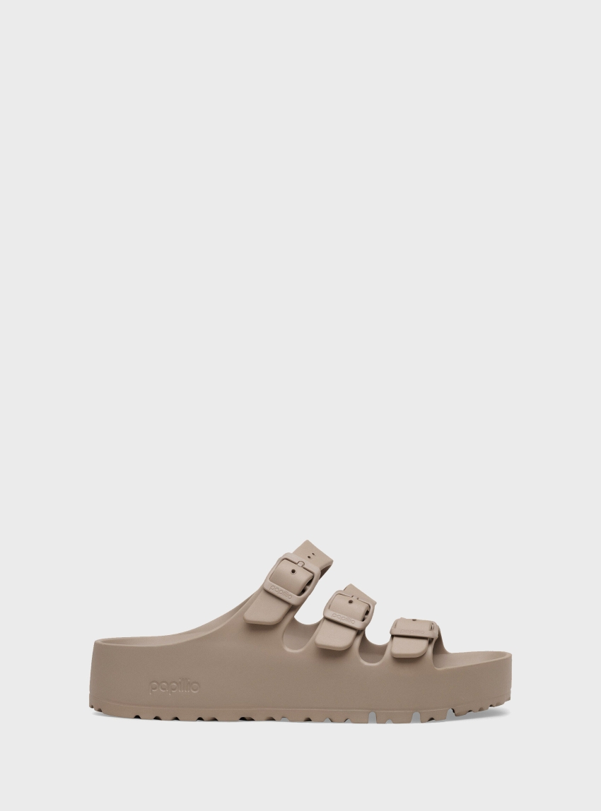 X Papillio Florida Flex Platform Narrow Fit Sandals - Taupe