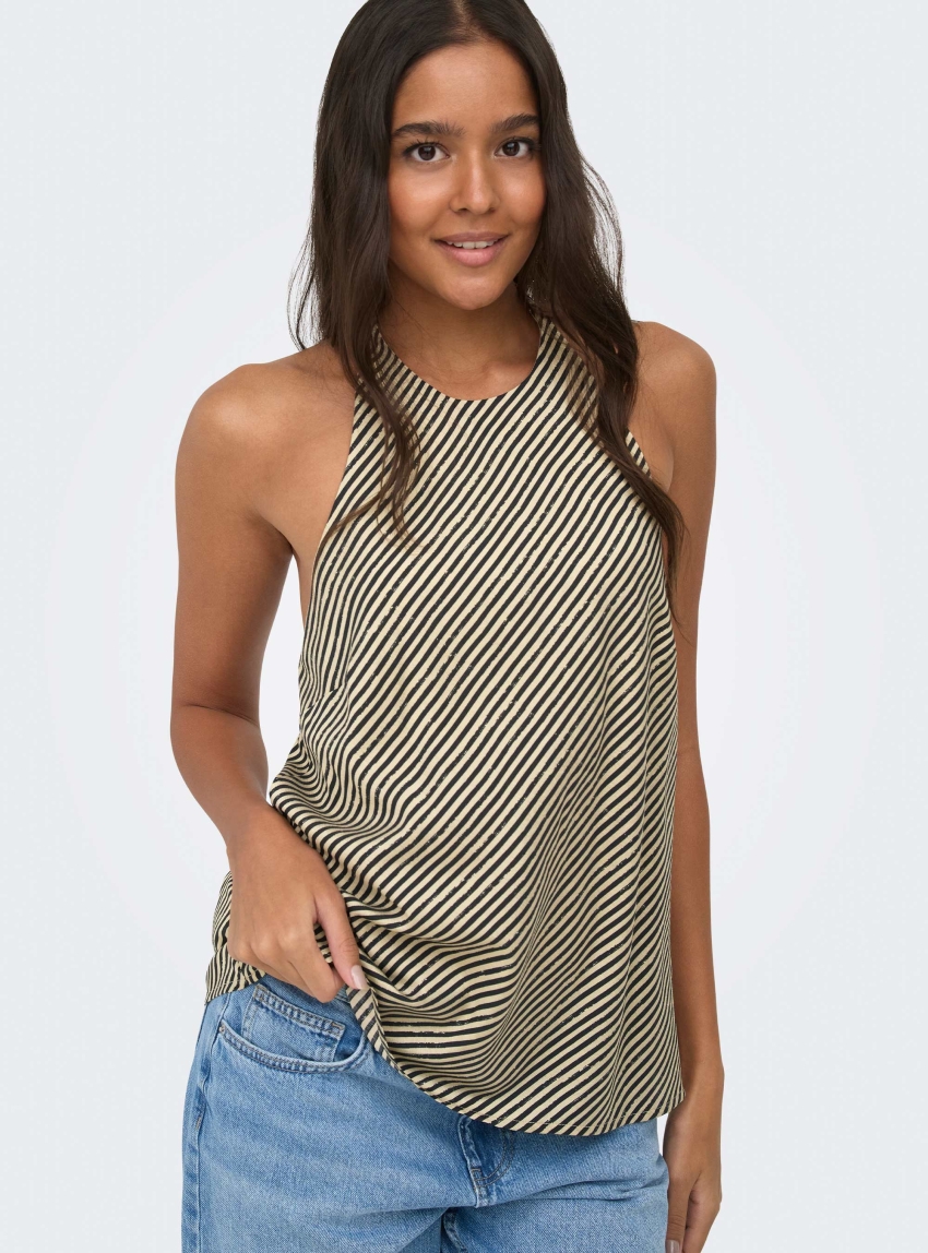 Only Rosa Jeona Halter Top - Black