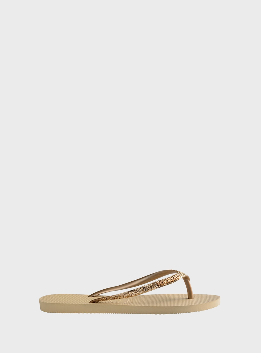 Havaianas  Slim Glitter II Flip Flops - Beige