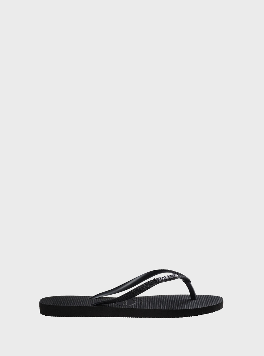 Havaianas  Slim Glitter II Flip Flops - Black