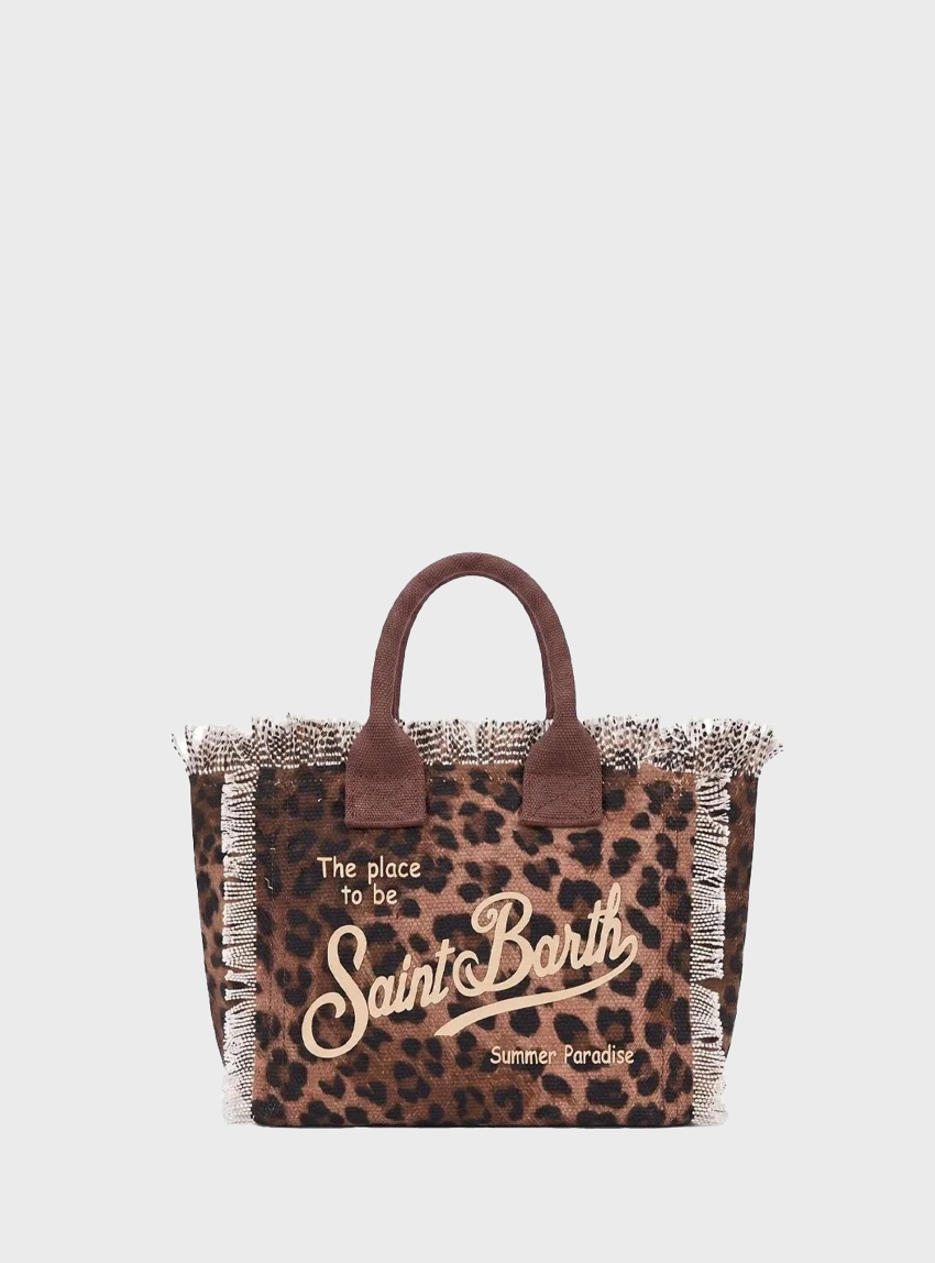 MC2 Saint Barth Leopard Print Canvas Vanity Mini Bag - Animal Print