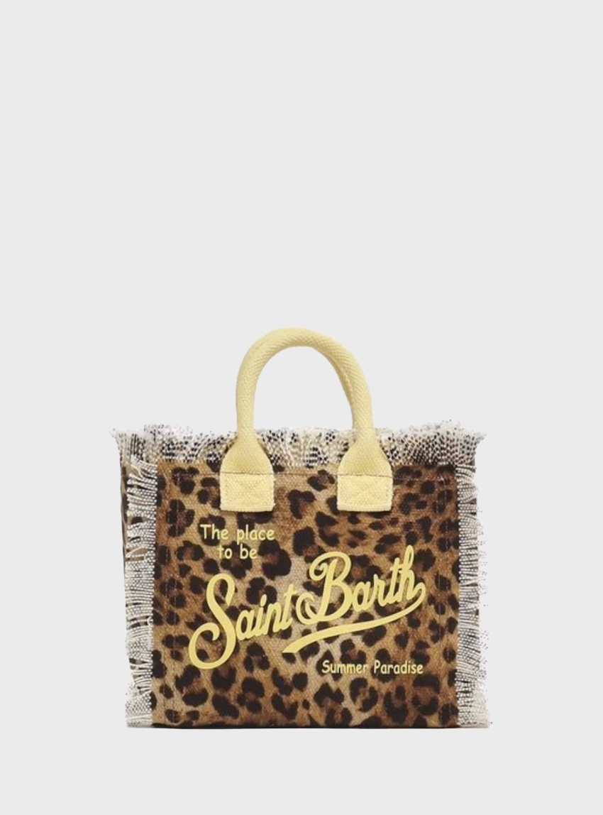 MC2 Saint Barth Leopard Print Canvas Vanity Mini Bag - Animal Print