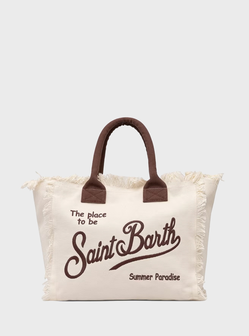 MC2 Saint Barth Cotton Canvas Vanity Tote Bag - Ecru