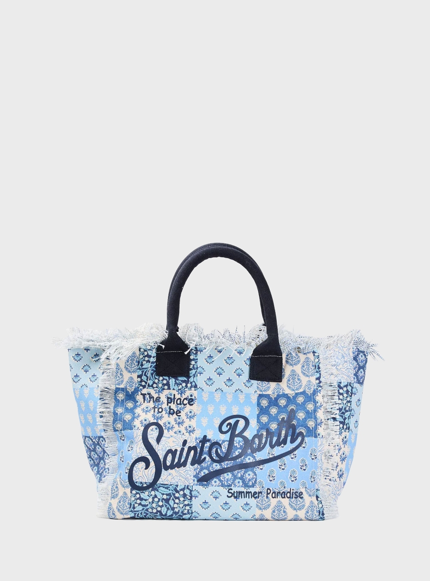 MC2 Saint Barth Cotton Canvas Vanity Tote Bag - Blue