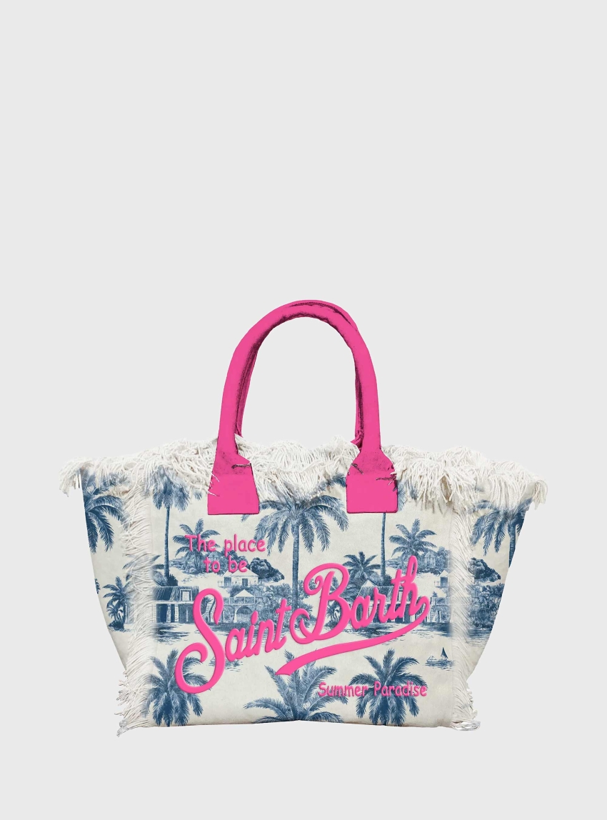 MC2 Saint Barth Cotton Canvas Vanity Tote Bag - White