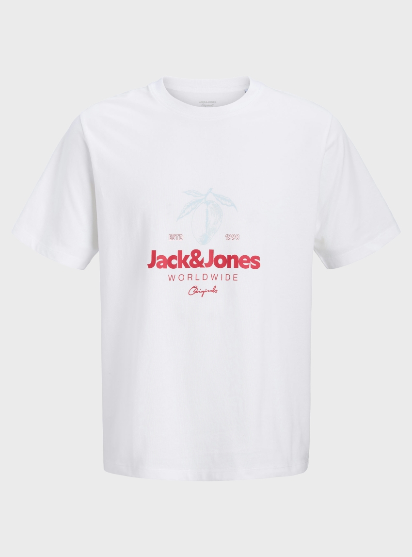 Jack & Jones Riviera Crew Neck Tee - White