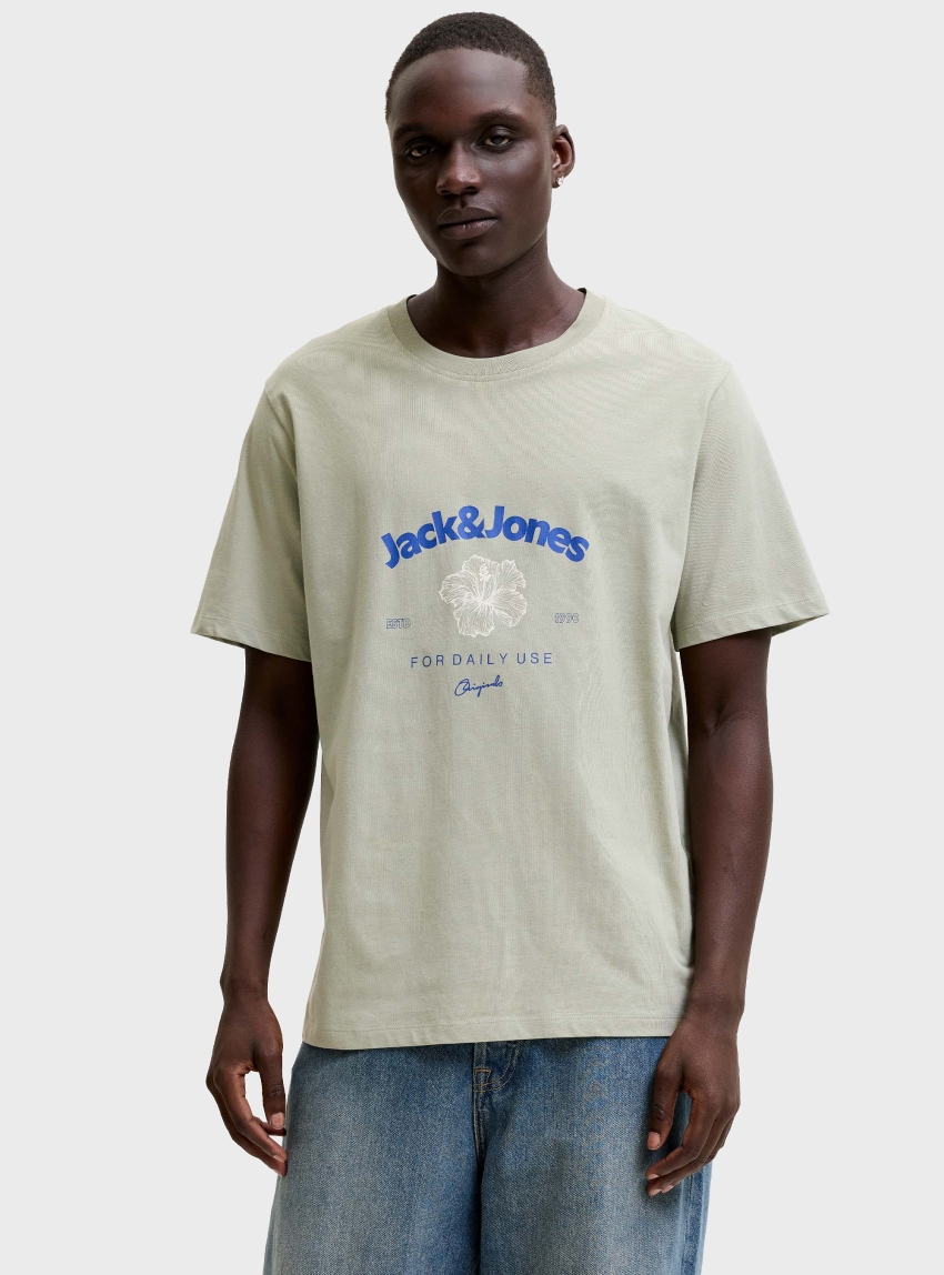 Jack & Jones Riviera Crew Neck Tee - Light Olive