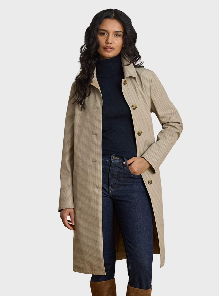 LAUREN Ralph Lauren Checked Reversible Balmacaan Coat - Tartan