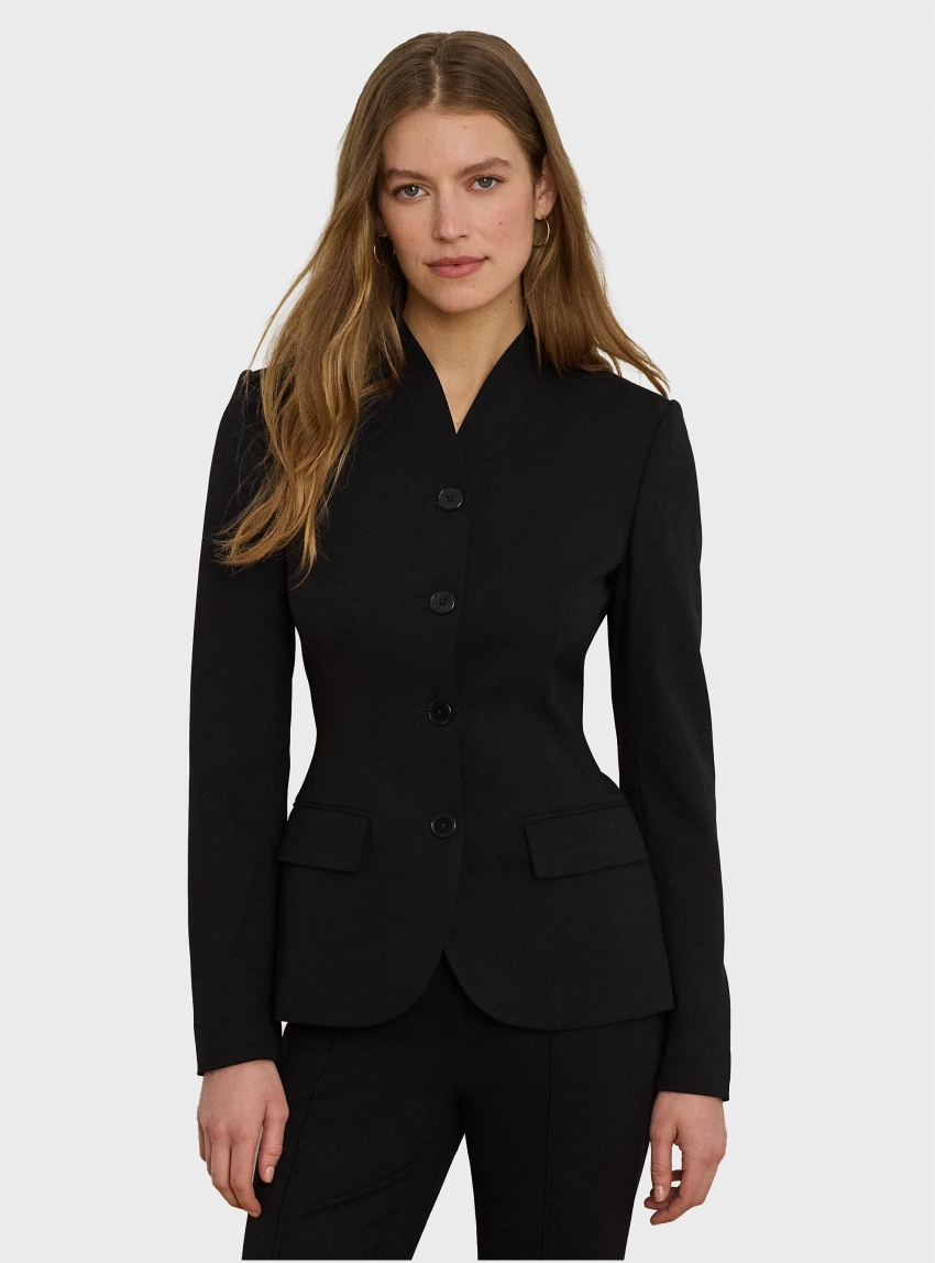 LAUREN Ralph Lauren Stretch Wool Crepe Jacket - Black