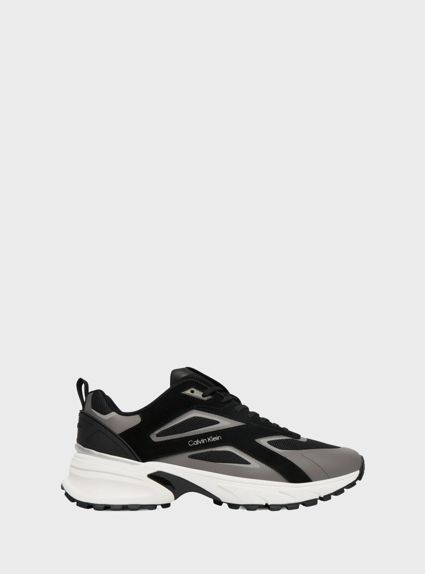 Calvin Klein Knit Mesh Runner Trainers - Black