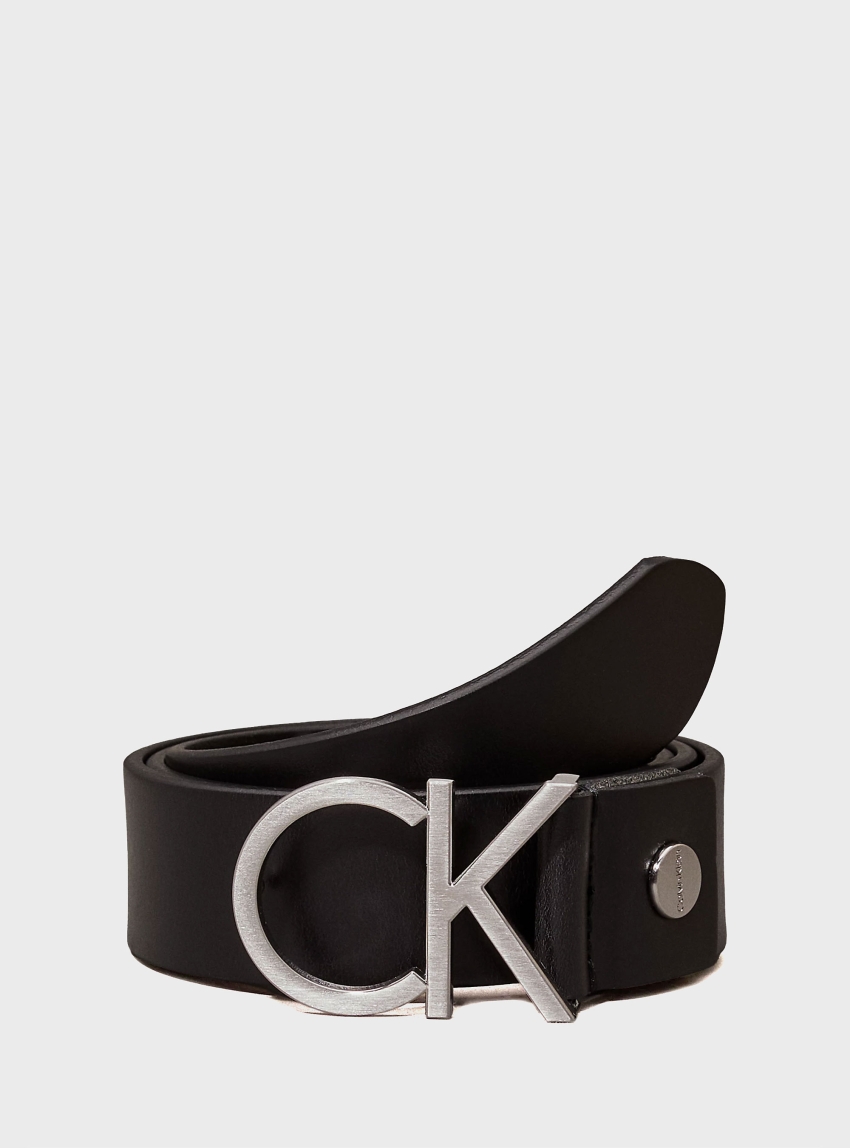 Calvin Klein Leather Logo Belt - Black