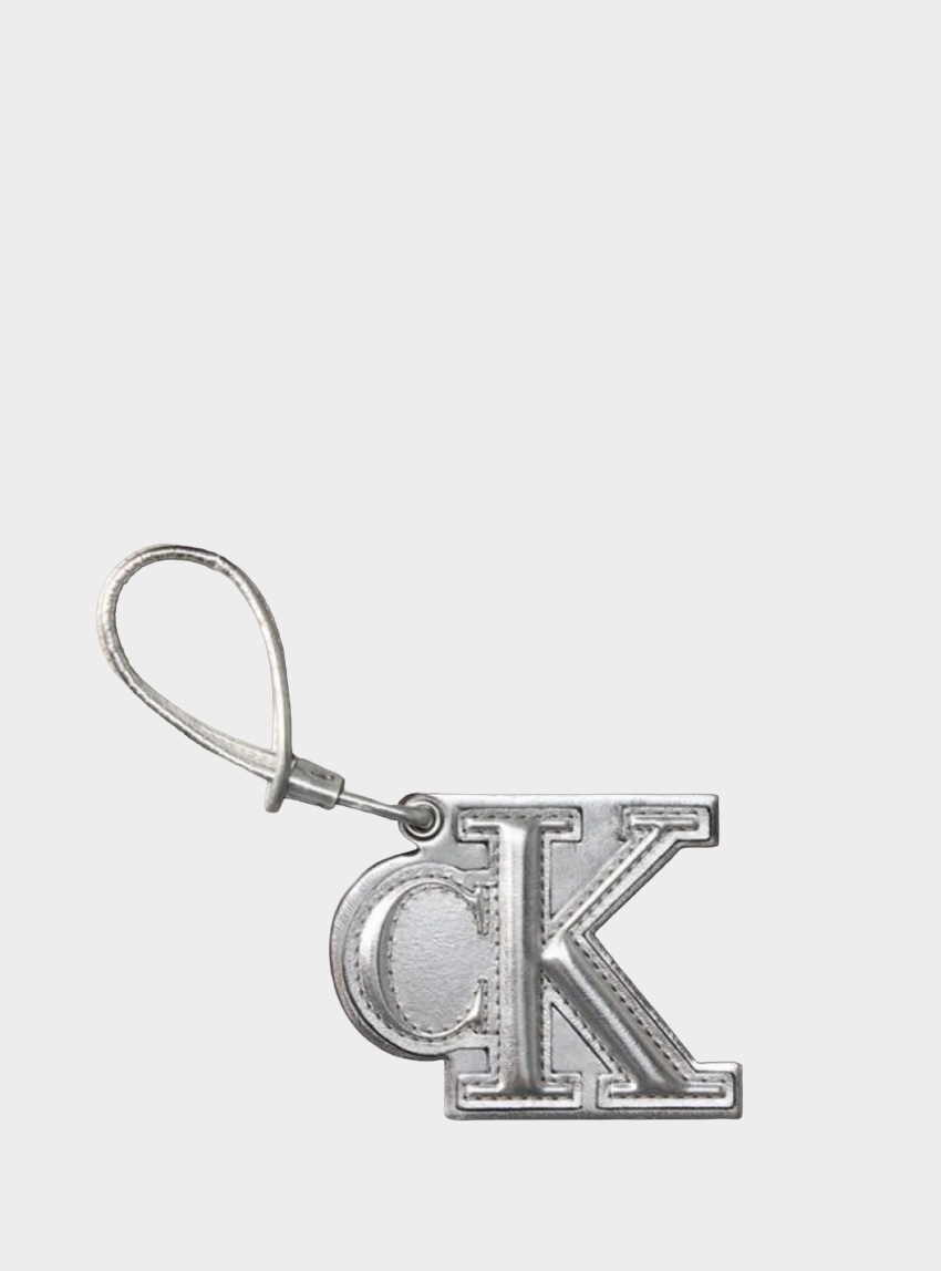 Calvin Klein Metallic Mini Pouch Charm - Silver