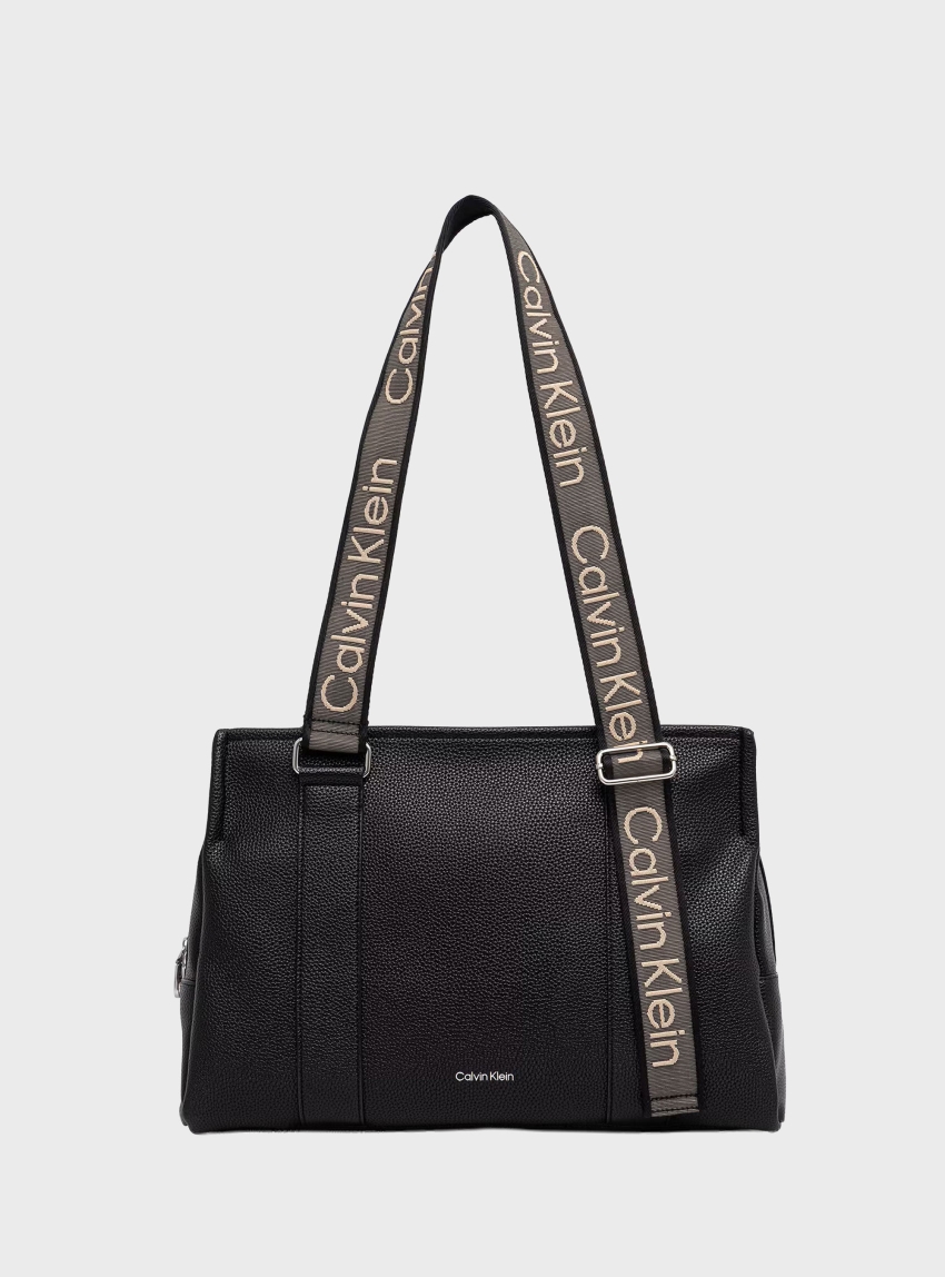 Calvin Klein Webbing Adjustable Tote Bag - Black