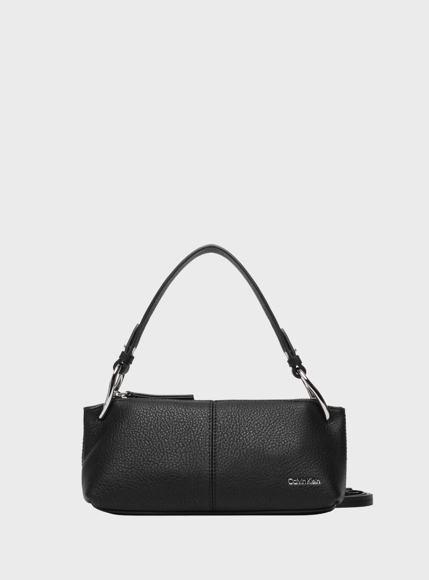 Calvin Klein Slouchy Leather Small Bag - Black
