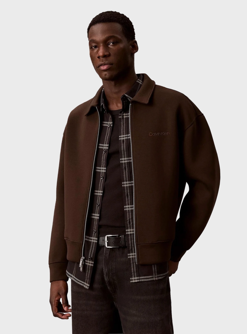 Calvin Klein Cooling Spacer Embossed Jacket - Dark Brown