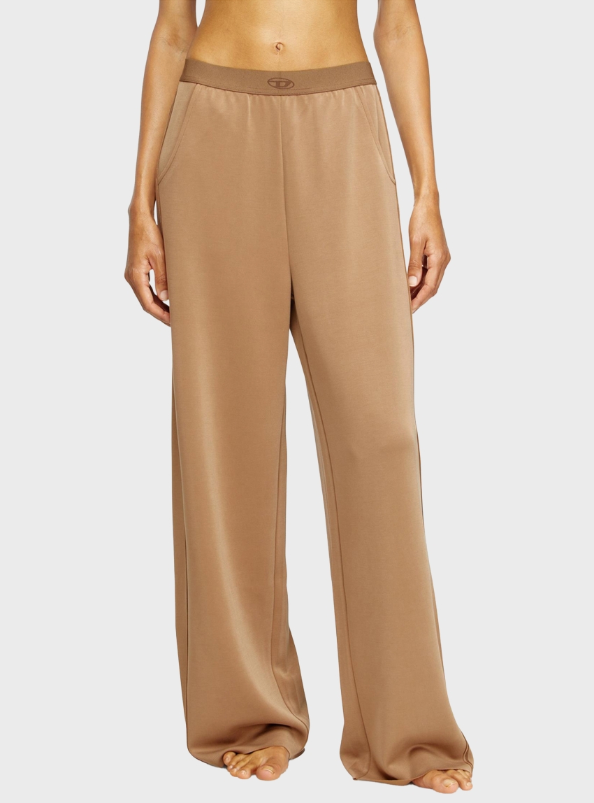 Diesel Alysa-Utlt Track Pants In Light Stretch Scuba - Brown