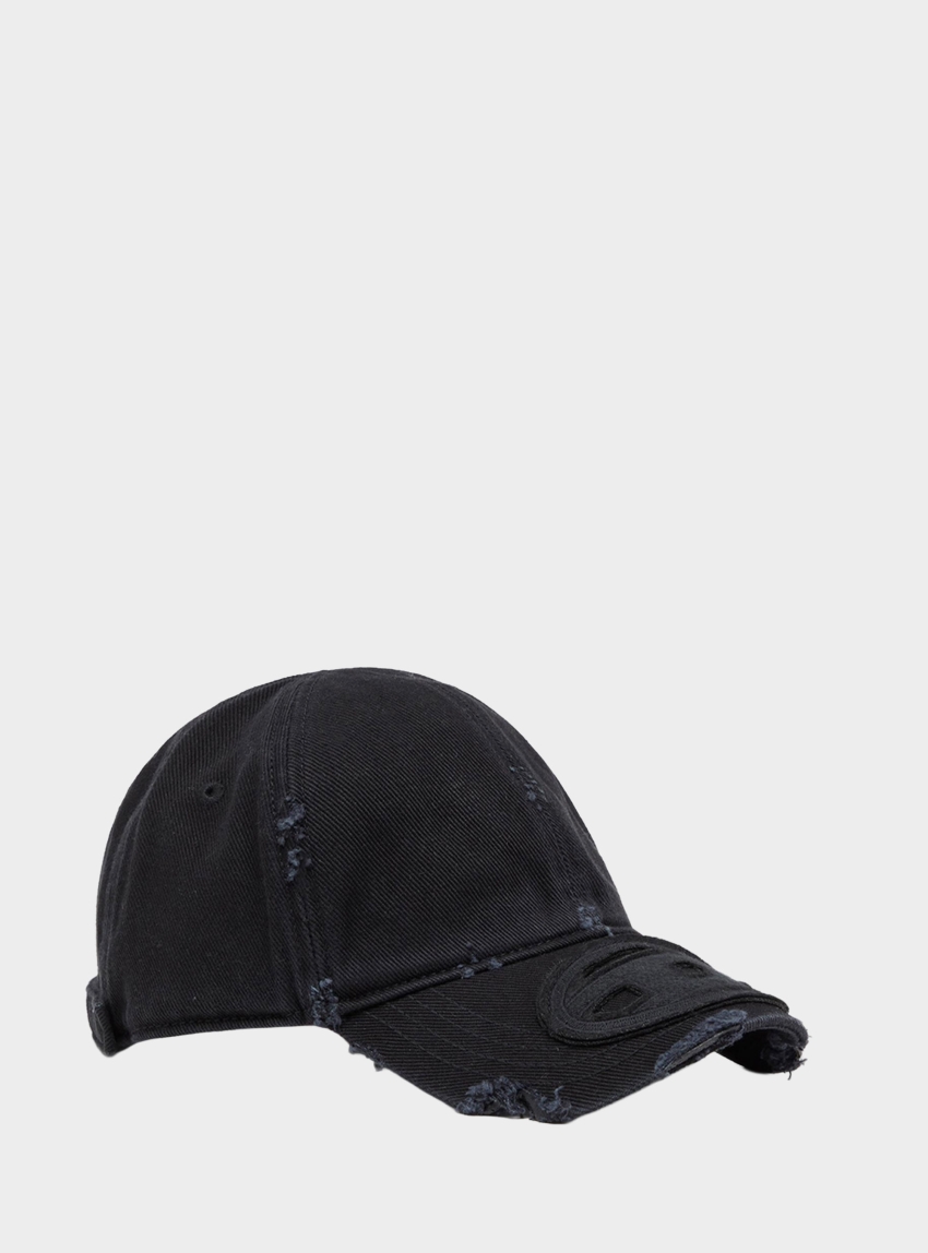 Diesel C-Bigdov Cotton Twill Cap - Black & White