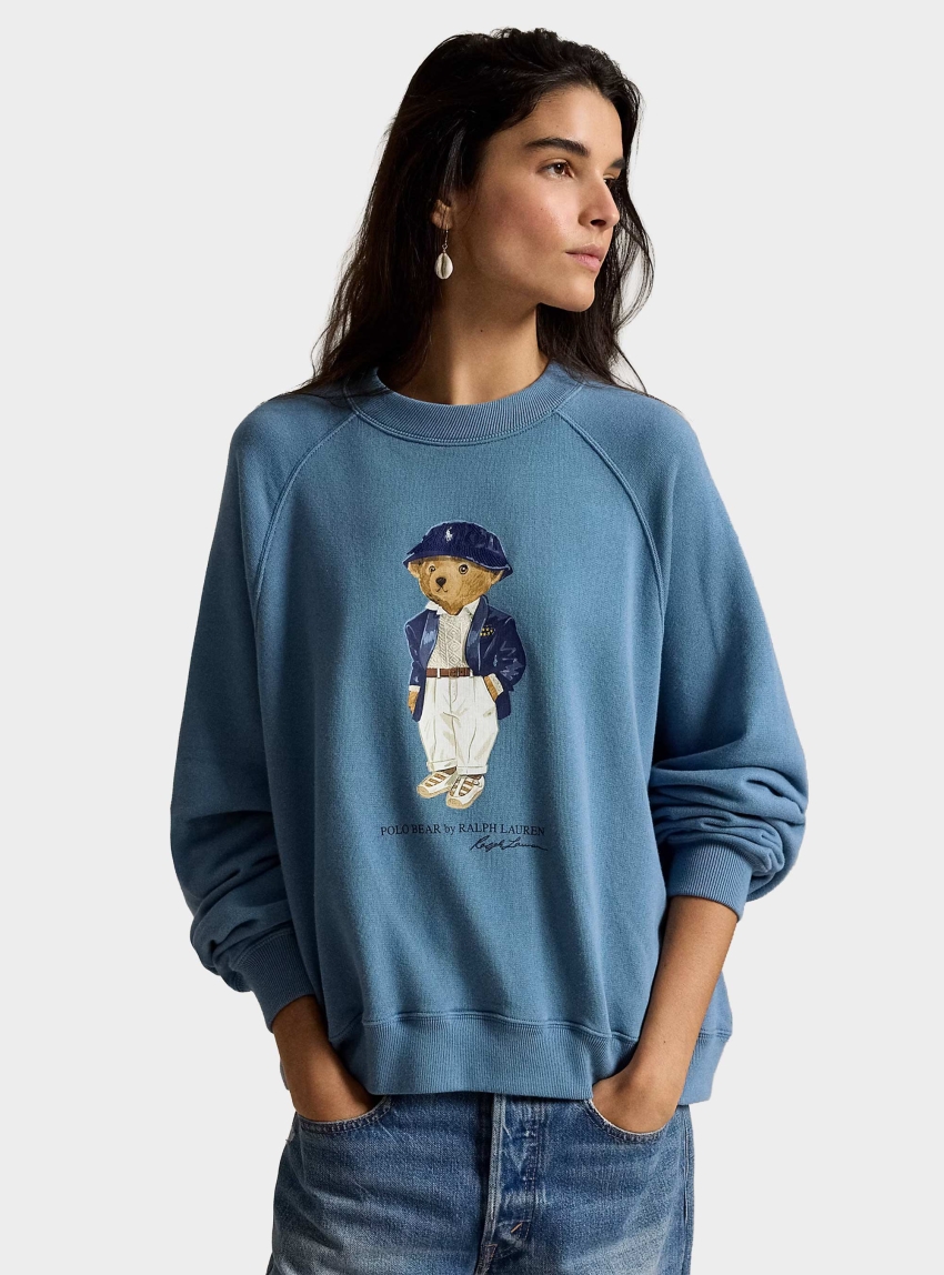 Polo Ralph Lauren Polo Bear Lightweight Fleece Crewneck - Sky Blue