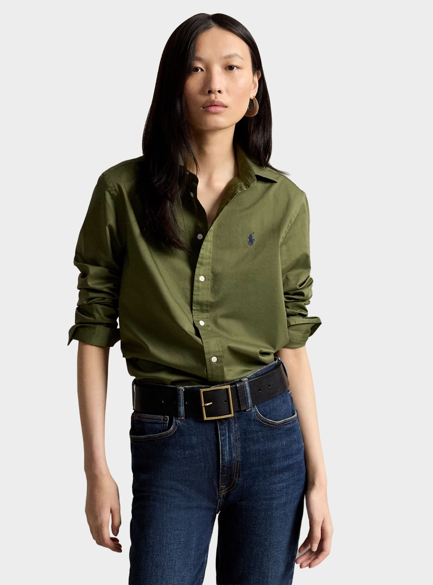Polo Ralph Lauren Classic Fit Cotton Twill Shirt - Olive 