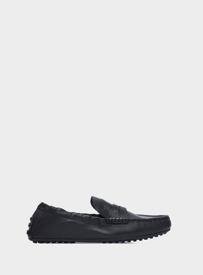 LAUREN Ralph Lauren Wynnie Leather Driver - Black