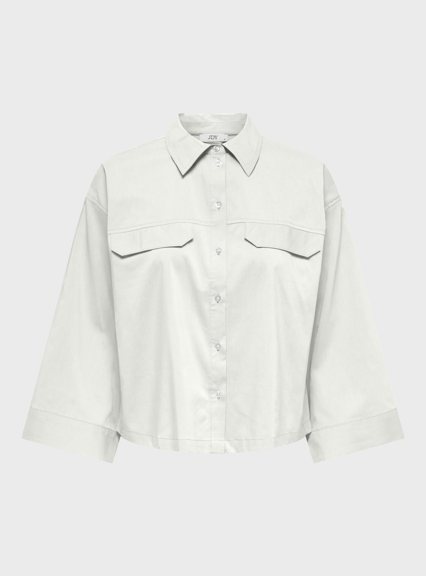 Jdy Mio 7/8 Boxy Shirt - White