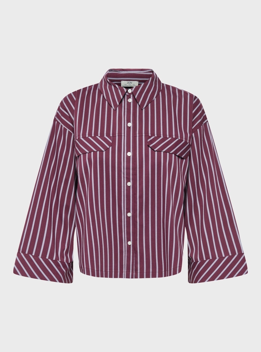 Jdy Mio 7/8 Boxy Shirt - Bordeaux