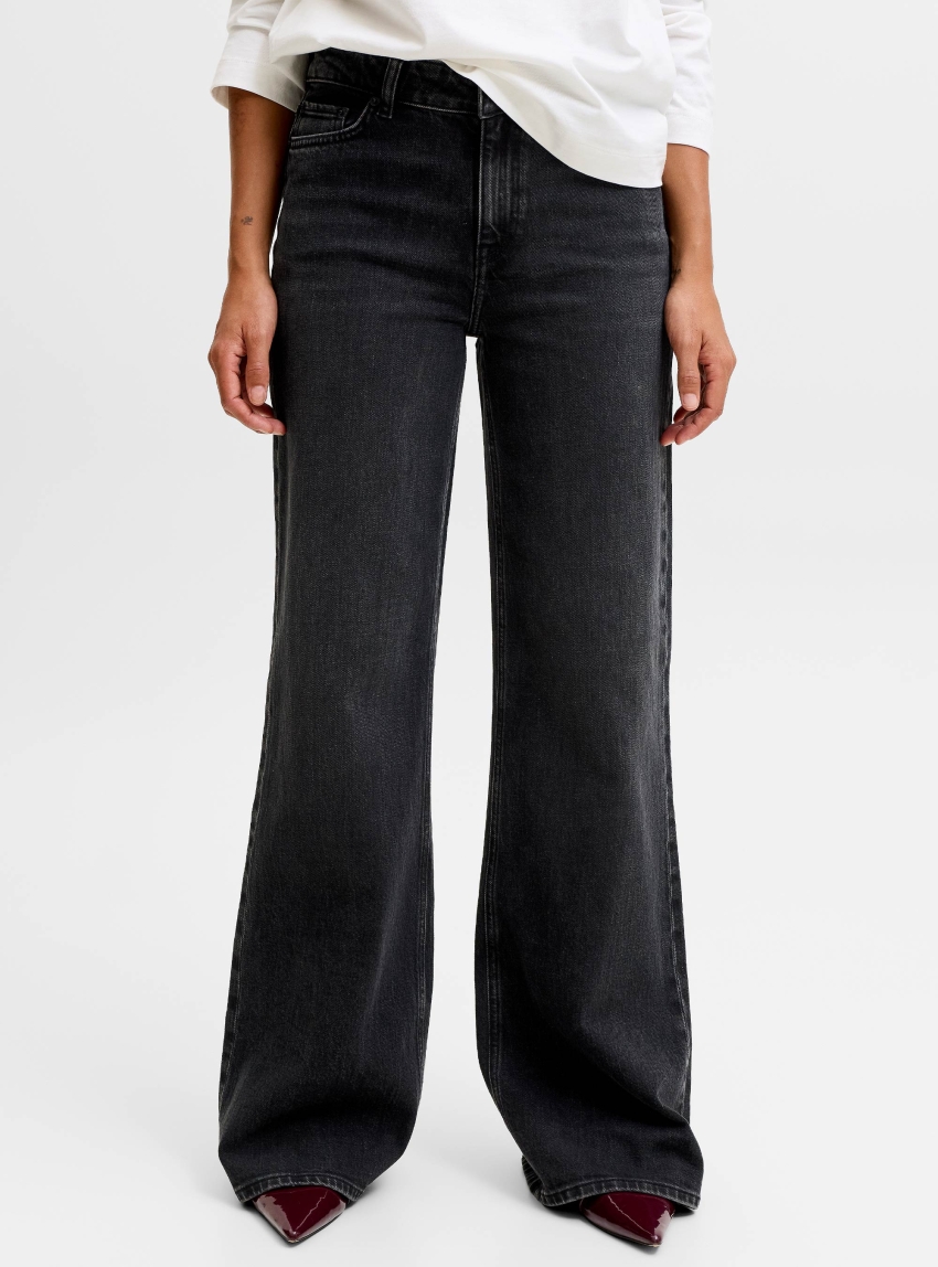 JJXX Rome Flared Mid Waist C392 Jeans - Black Denim