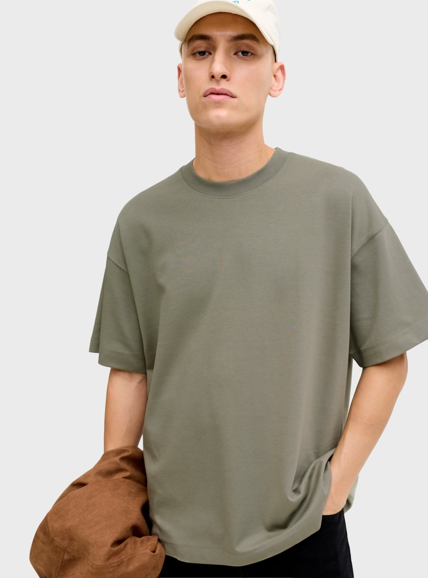 Jack & Jones Barron O-Neck Loose Fit Tee - Olive 