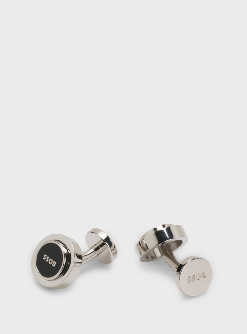 BOSS Round Cufflinks With Reversible Design  B-TWOWAY3-CUF - Black