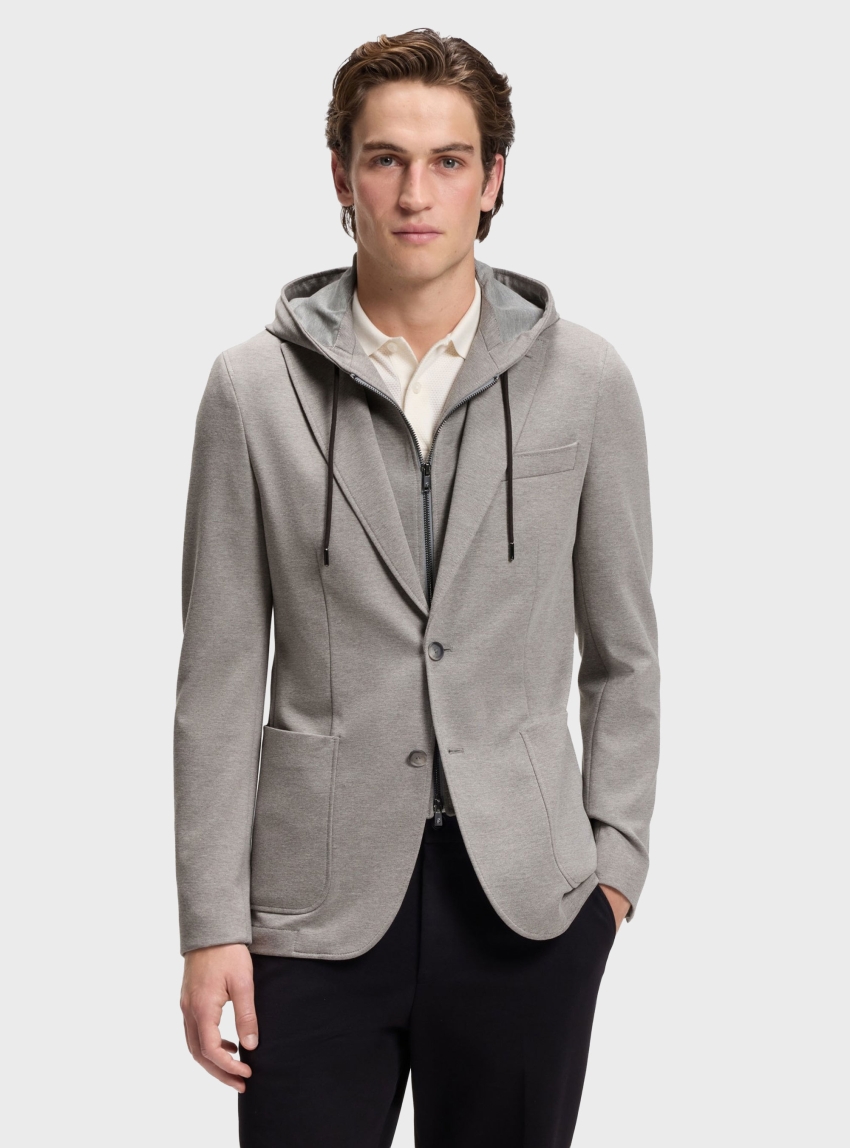 BOSS Slim-Fit Blazer With Inner Hoodie  C-Hanry-J-HD-263 - Grey