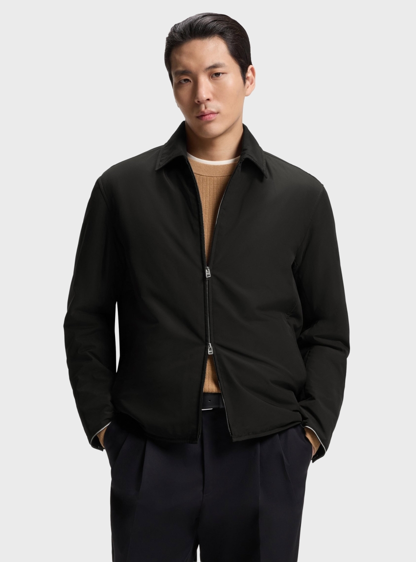BOSS Regular-Fit Jacket With Water-Repellent Finish  C-Cerig - Black
