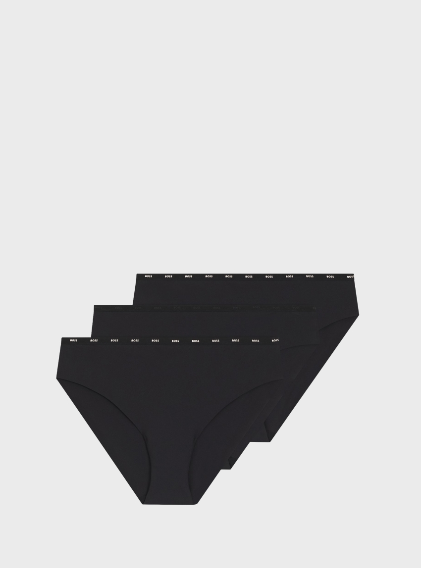 BOSS Three-Pack Of Low-Rise Briefs With Clean Finishes  3P MICRO BRIEF - Black