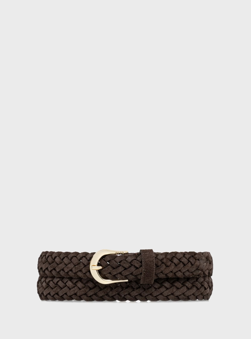 BOSS Braided Belt Carol-WnSd_Sz20 - Dark Brown
