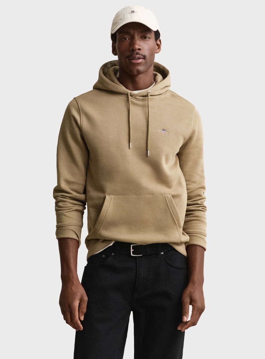 Gant Shield Hoodie - Dark Beige
