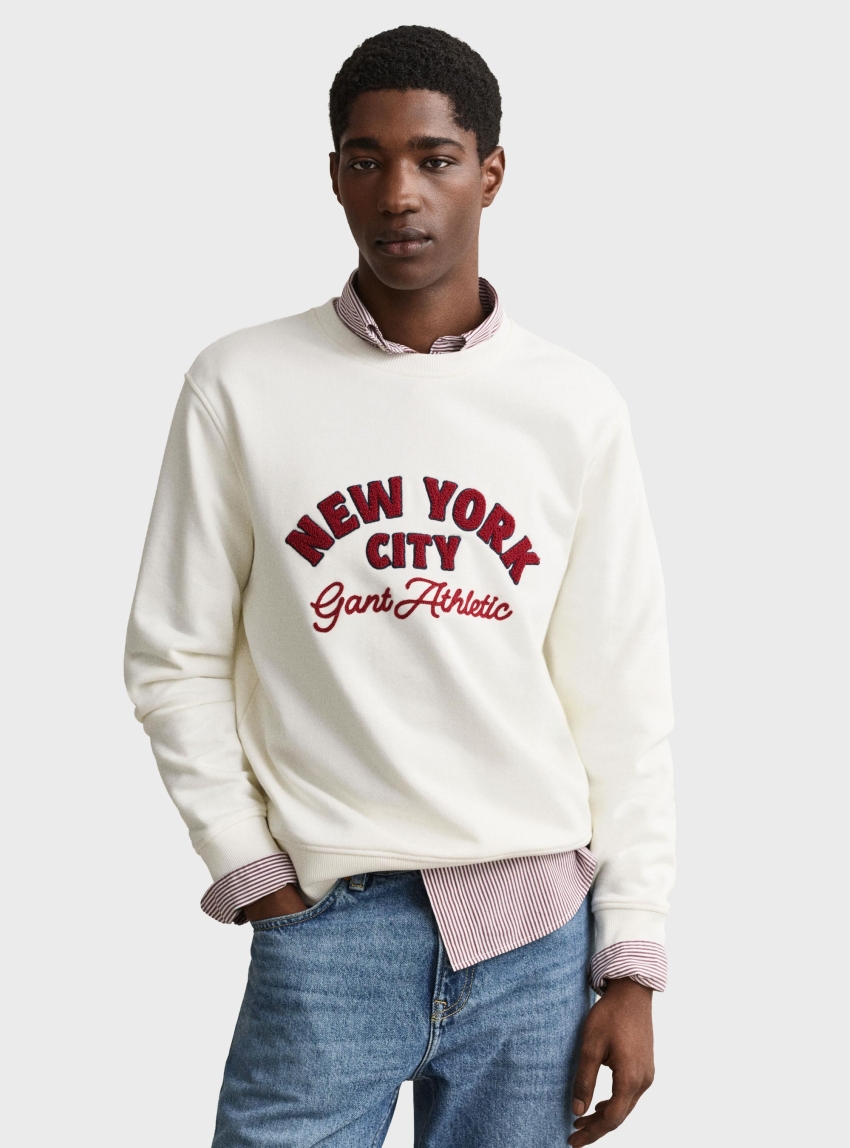 Gant Seasonal Graphic Sweatshirt - Cream