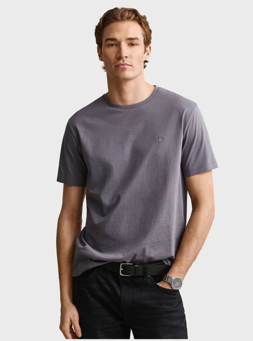 Gant Regular Fit Shield T-Shirt - Grey